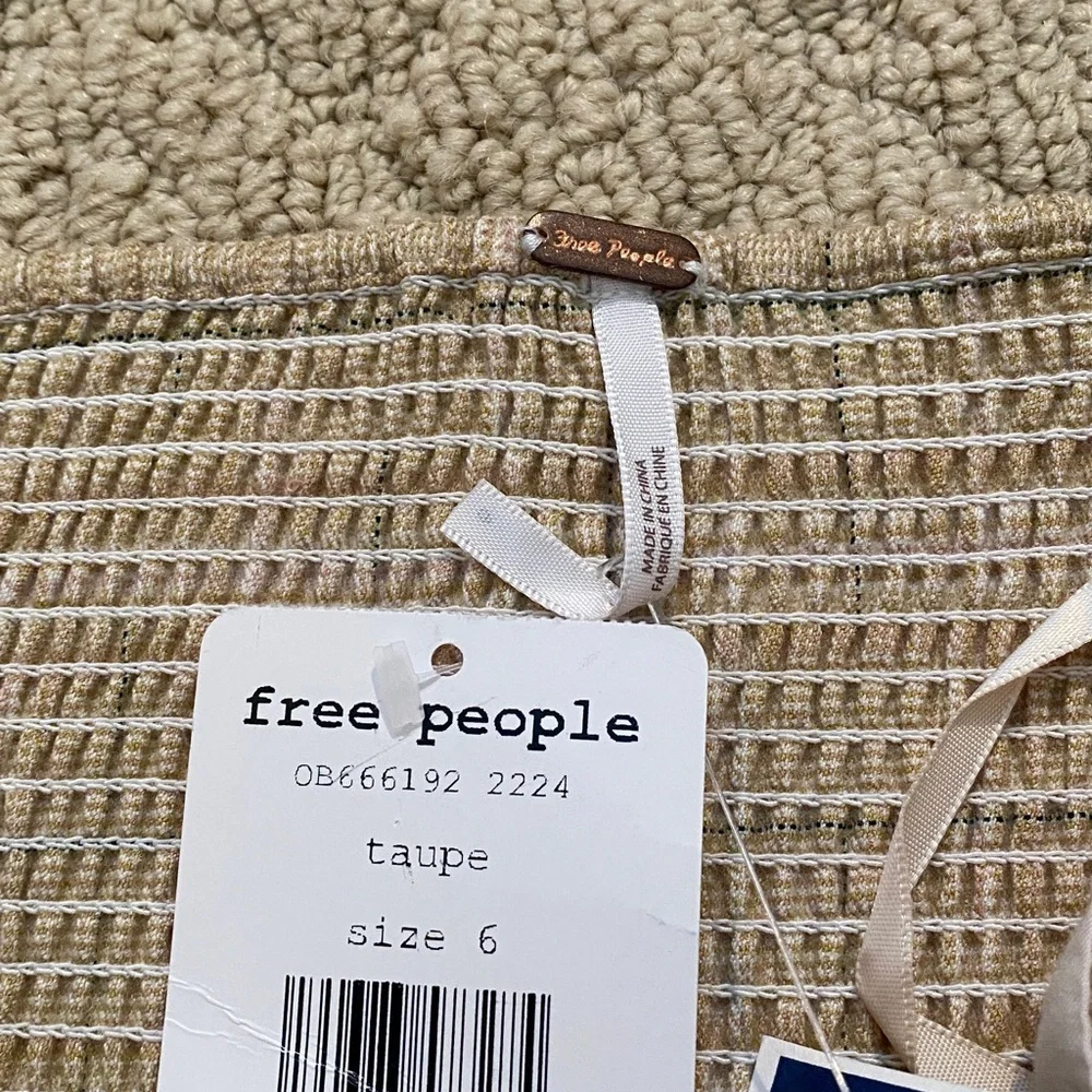 NWT Free People plaid tube top - Picture 3 of 5